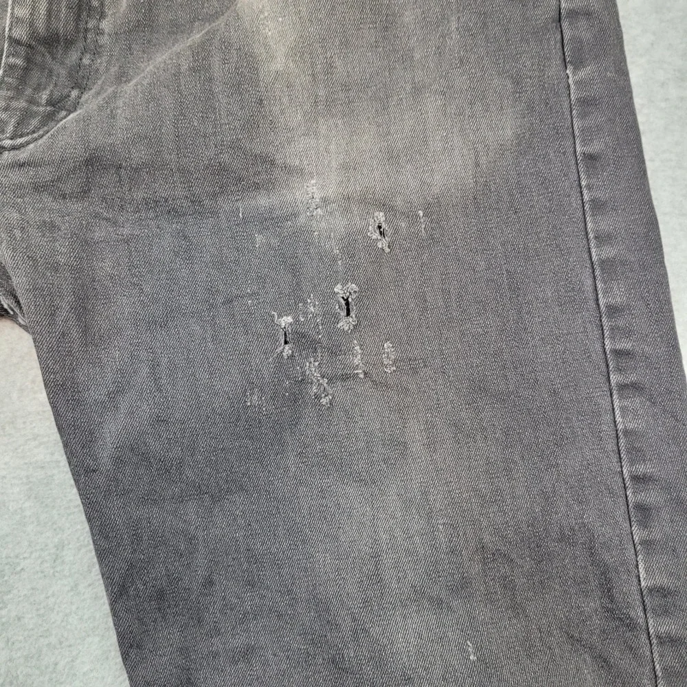 Levi's 505 Regular‎ Fit Jeans Mens 40x32 Black Distressed Straight Leg Denim